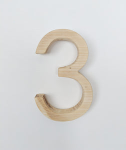 5" Unfinished Wood Century Gothic Numbers