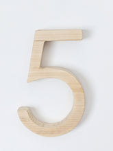 Load image into Gallery viewer, 5&quot; Unfinished Wood Century Gothic Numbers