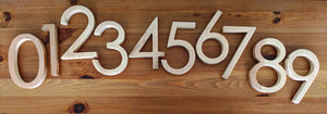 5" Unfinished Wood Century Gothic Numbers